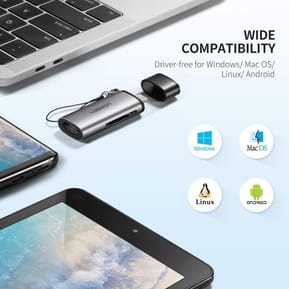 Lecteur de Carte mémoire Ugreen USB-C 3.1 vers SD/TF (50704) — image 4