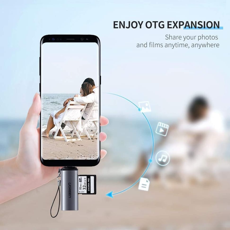 Lecteur de Carte mémoire Ugreen USB-C 3.1 vers SD/TF (50704) — image 3