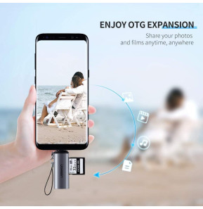 Lecteur de Carte mémoire Ugreen USB-C 3.1 vers SD/TF (50704)