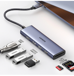 HUB USB-C Ugreen 6 en 1 - 4K (20956A)