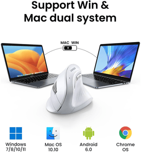 Souris sans fil Bluetooth Ugreen Multi-mode Vertical Blanc MU008 (45759) — image 6