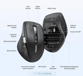 Souris sans fil Bluetooth Ugreen Multi-mode M751 (45792) — image 4