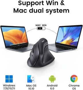 Souris sans fil Bluetooth Ugreen Multi-mode Vertical Noir (25444) — image 6