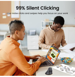 Souris sans fil Bluetooth Ugreen Multi-mode Vertical Noir (25444)
