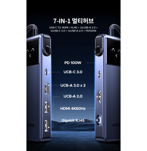 Station d'accueil Ugreen USB-C 7 en 1 (45155)