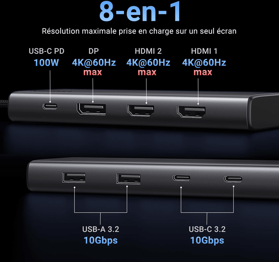 Hub USB-C Ugreen Revodok 8 en 1 (35625) — image 2