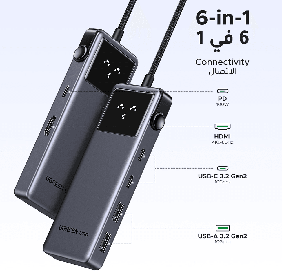 Hub USB-C Ugreen Uno 6-in-1 USB-C (35998) — image 3