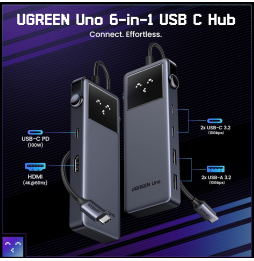 Hub USB-C Ugreen Uno 6-in-1 USB-C (35998)