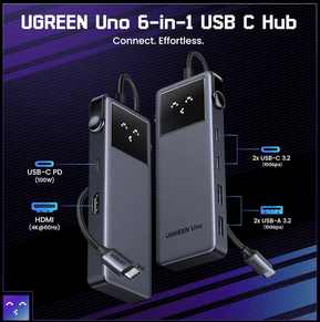 Hub USB-C Ugreen Uno 6-in-1 USB-C (35998) — image 4