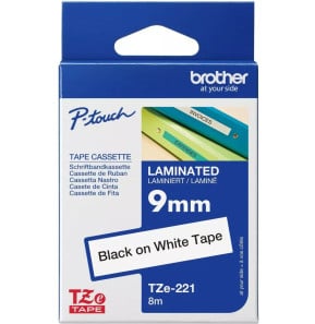 Cassette à ruban Brother TZe-221 - Noir sur...
