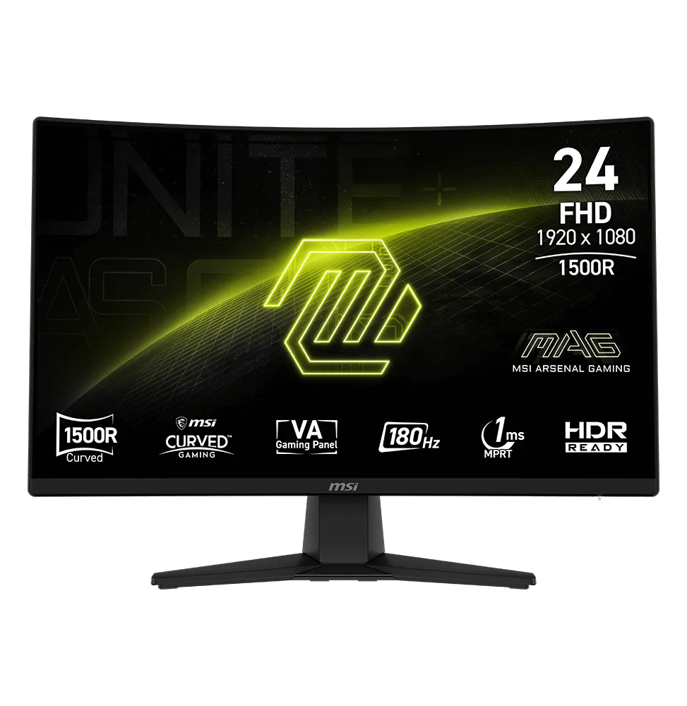 Écran incurvé Gaming 24" Full HD MSI MAG 242C (9S6-3BC31T-009)