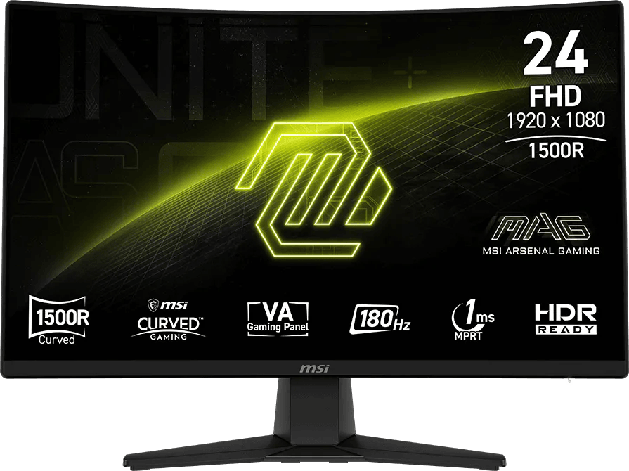 شاشة منحنية للألعاب 24" Full HD MSI MAG 242C (9S6-3BC31T-009) — صورة 1