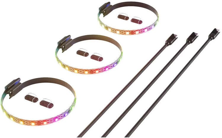 شريط إضاءة LED ARGB HYTE LS10 (طقم من 3 – 13") (ACC-HYTE-LS10-B-3) — صورة 2