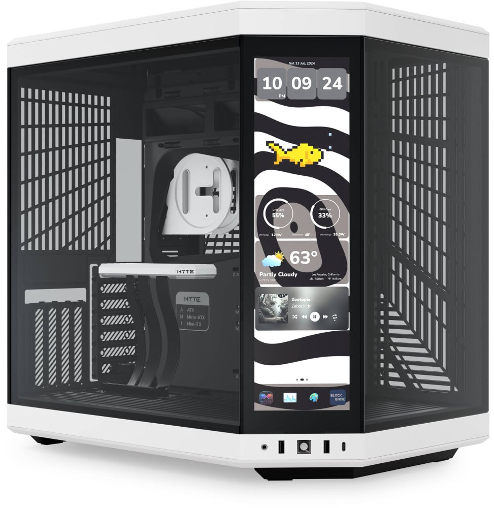 Boîtier PC Gaming HYTE Y70 tactile Infinite Mid-Tower - Panda (CS-HYTE-Y70TTI-WB)