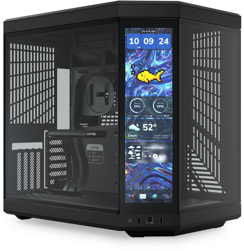 Boîtier PC Gaming HYTE Y70 tactile Infinite Mid-Tower - Noir absolu (CS-HYTE-Y70TTI-BB)