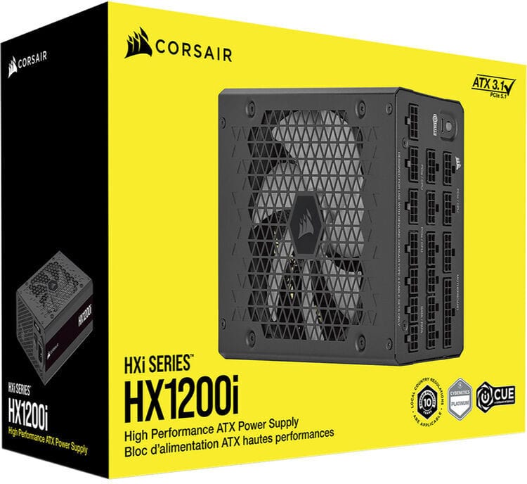 مزود طاقة Corsair HX1200i، 80 PLUS Platinum، إصدار C14 (CP-9020307-EU) — صورة 9