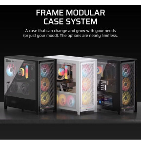 Boîtier PC Gaming Corsair Frame 5000D RS Mid-Tower 4xRS140 Blanc (CC-9011308-WW)