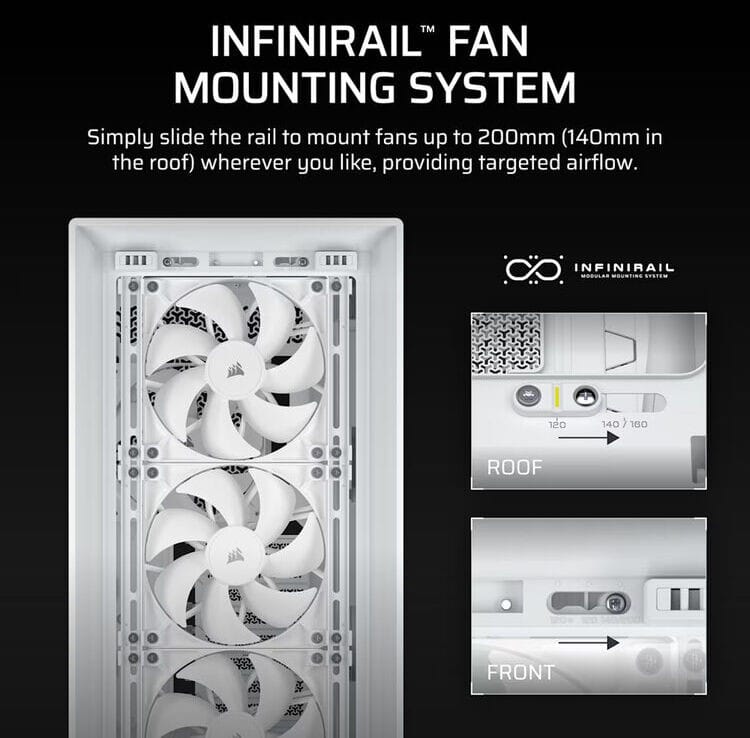 Boîtier PC Gaming Corsair Frame 5000D RS Mid-Tower 4xRS140 Blanc (CC-9011308-WW) — image 5