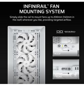 Boîtier PC Gaming Corsair Frame 5000D RS Mid-Tower 4xRS140 Blanc (CC-9011308-WW)