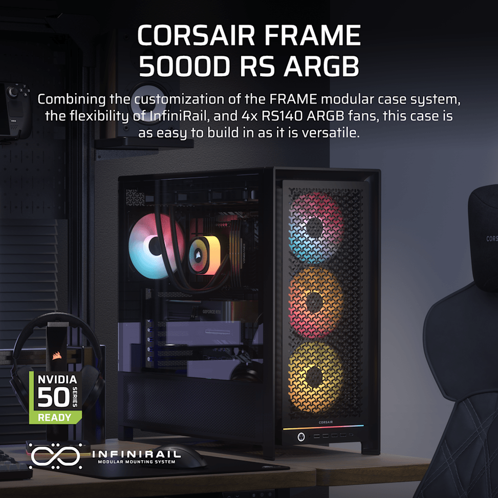 Boîtier PC Gaming Corsair Frame 5000D RS ARGB Mid-Tower Noir (CC-9011309-WW) — image 4