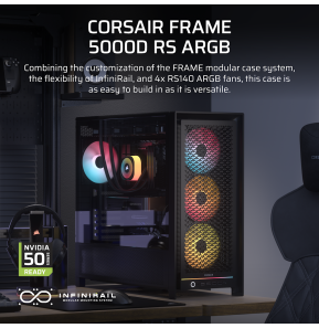 Boîtier PC Gaming Corsair Frame 5000D RS ARGB Mid-Tower Noir (CC-9011309-WW)