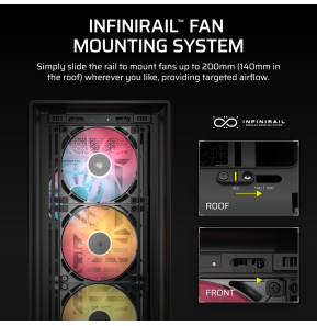 Boîtier PC Gaming Corsair Frame 5000D RS ARGB Mid-Tower Noir (CC-9011309-WW)