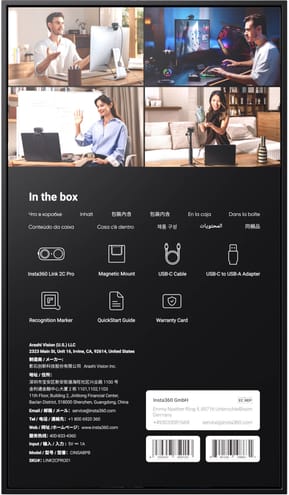 Webcam Insta360 Link 2C Pro 4K AI CINSABPB (6970357859153) — image 8