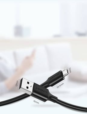 Câble Ugreen USB-A vers Micro USB 2A - 1 mètre (60136) — image 3