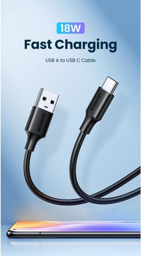 Câble Ugreen USB-A vers USB-C 3A - 1 mètre (60116) — image 3