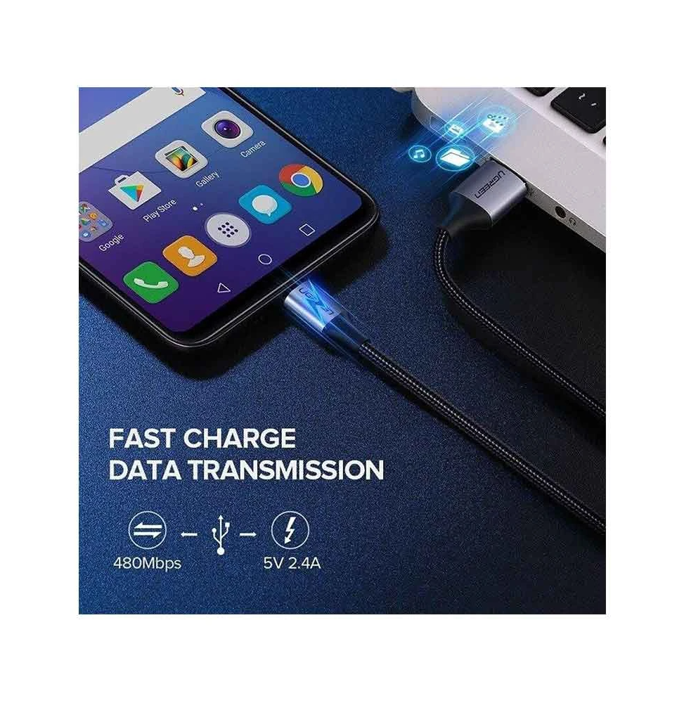 Câble Ugreen USB-A vers Micro USB 18W - 1.5 mètre (60147) — image 4