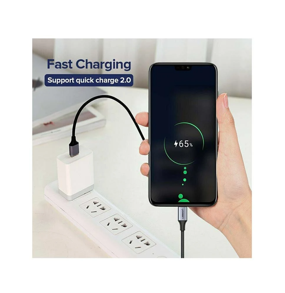 Câble Ugreen USB-A vers Micro USB 18W - 1.5 mètre (60147) — image 3
