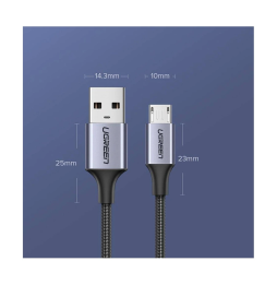 Câble Ugreen USB-A vers Micro USB 18W - 1.5 mètre (60147)