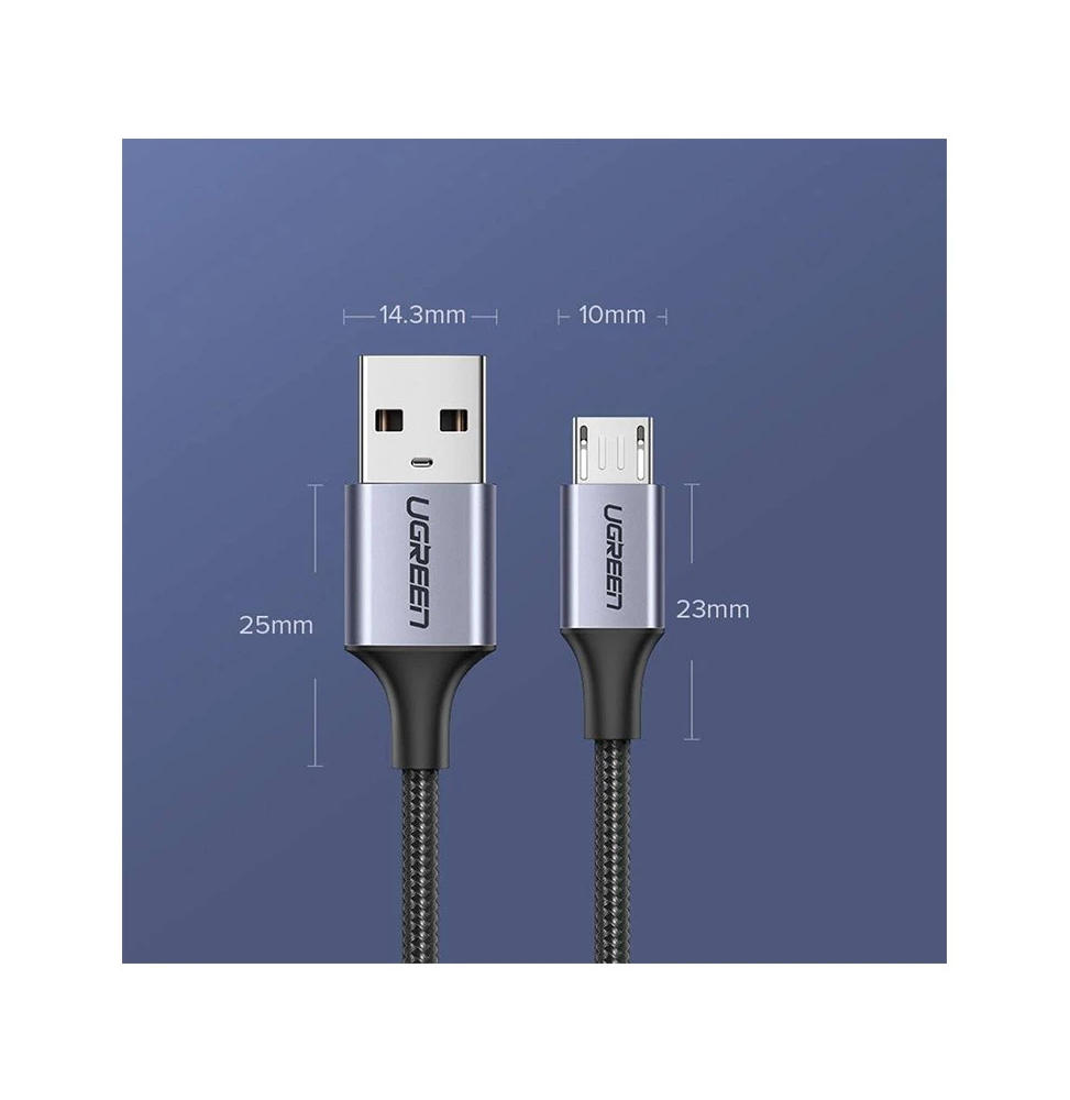 كابل Ugreen USB-A إلى Micro USB 18W - 1.5 متر (60147) — صورة 6