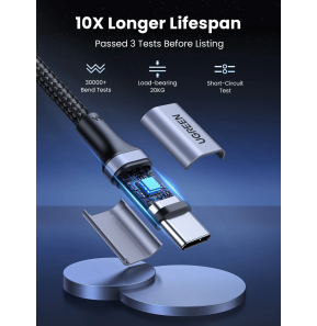 Câble Ugreen USB-C vers USB-C 5A 100W - 1 mètre (70427)