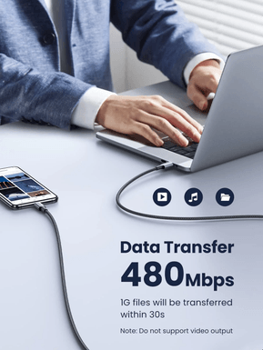 Câble Ugreen USB-C vers USB-C 5A 100W - 1 mètre (70427) — image 3