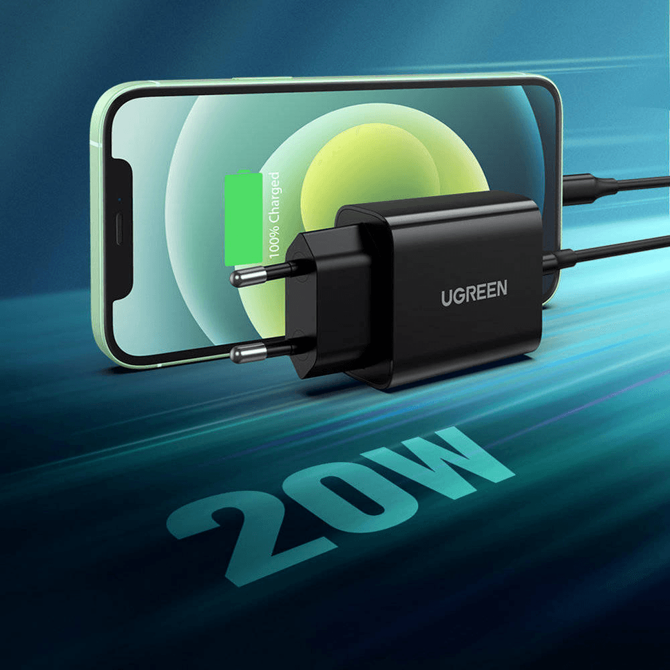 Chargeur Ugreen Type C 20W 1C - Charge rapide (10191) — image 2