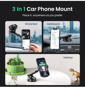 Support téléphone Ugreen Gravity avec Fixation Ventouse (60990B)