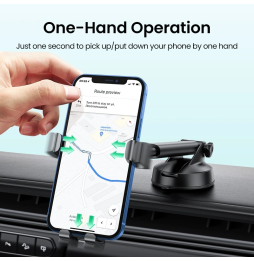 Support téléphone Ugreen Gravity avec Fixation Ventouse (60990B)