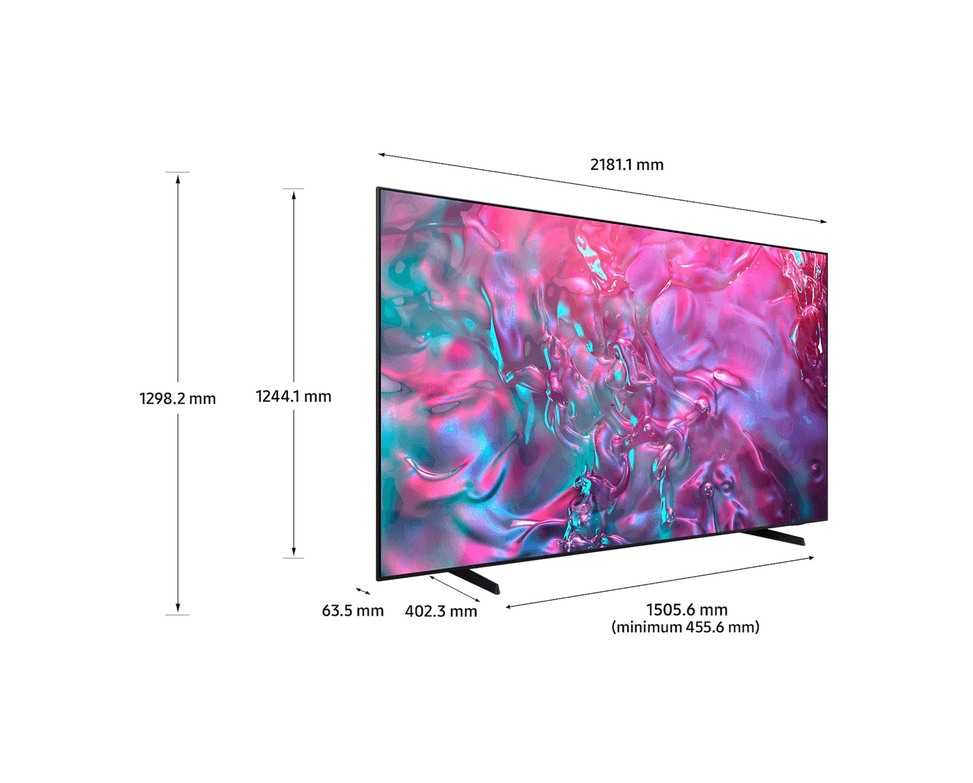 تلفزيون Samsung Smart 98" Crystal UHD DU9000 4K سلسلة 9 + مستقبل مدمج (UA98DU9000UXMV) — صورة 3