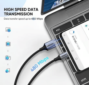 Câble Ugreen USB-A 2.0 vers USB-C - 1.5 mètre (60127) — image 2