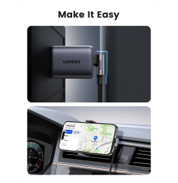 Câble Ugreen USB-C vers USB-C 5A 100W - 1 mètre (70643)