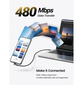 Câble Ugreen USB-C vers USB-C 5A 100W - 1 mètre (70643)