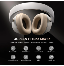 Casque sans fil Ugreen HiTune Max5c Hybrid ANC (35758)