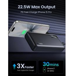 Banque d'alimentation Ugreen 20000 mAh Charge rapide de 22,5 W (25683)