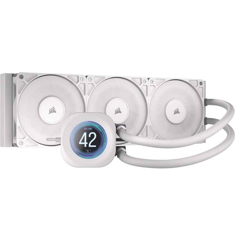 Refroidissement CPU Corsair Watercooling NAUTILUS 360 RS LCD Blanc (CW-9061034-WW)