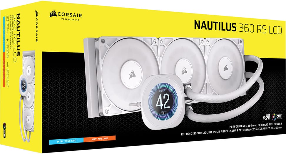 Corsair NAUTILUS 360 RS LCD CPU Liquid Cooler White (CW-9061034-WW) — image 8