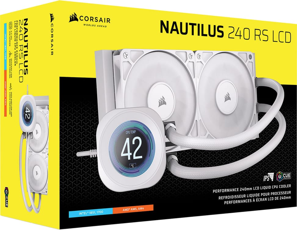 Refroidissement CPU Corsair Watercooling NAUTILUS 240 RS LCD Blanc (CW-9061032-WW) — image 9
