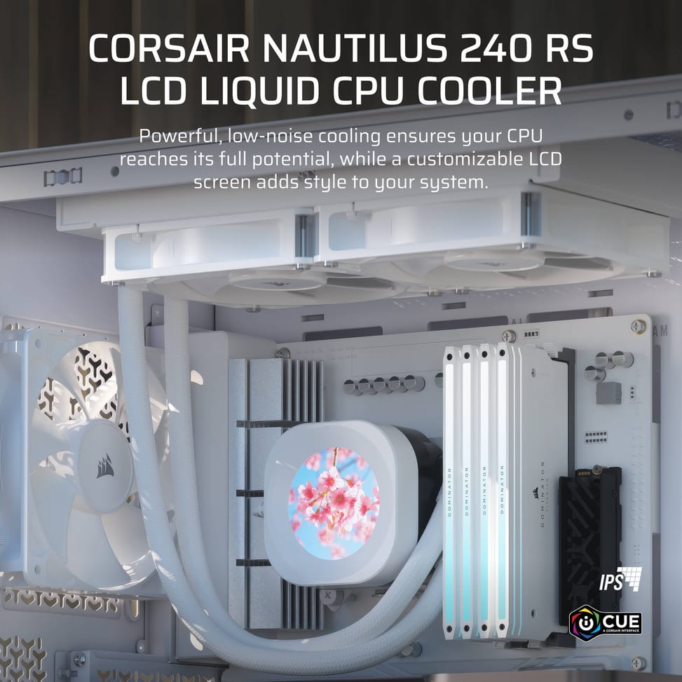 Refroidissement CPU Corsair Watercooling NAUTILUS 240 RS LCD Blanc (CW-9061032-WW) — image 10