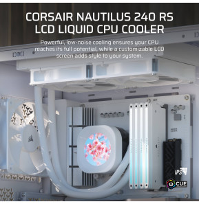 Refroidissement CPU Corsair Watercooling NAUTILUS 240 RS LCD Blanc (CW-9061032-WW)