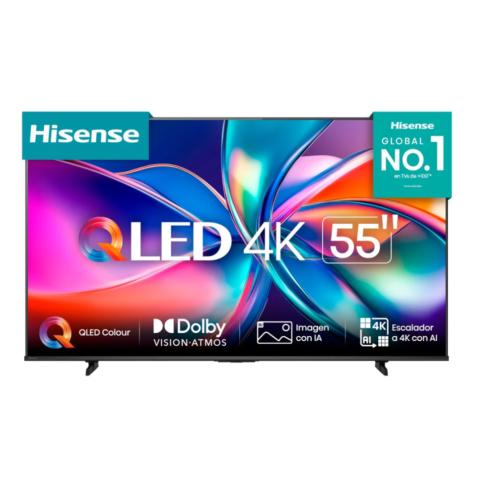 Téléviseur Hisense 55" Smart QLED 4K 55Q6Q + Récepteur TNT Intégré (HIS55Q6Q)